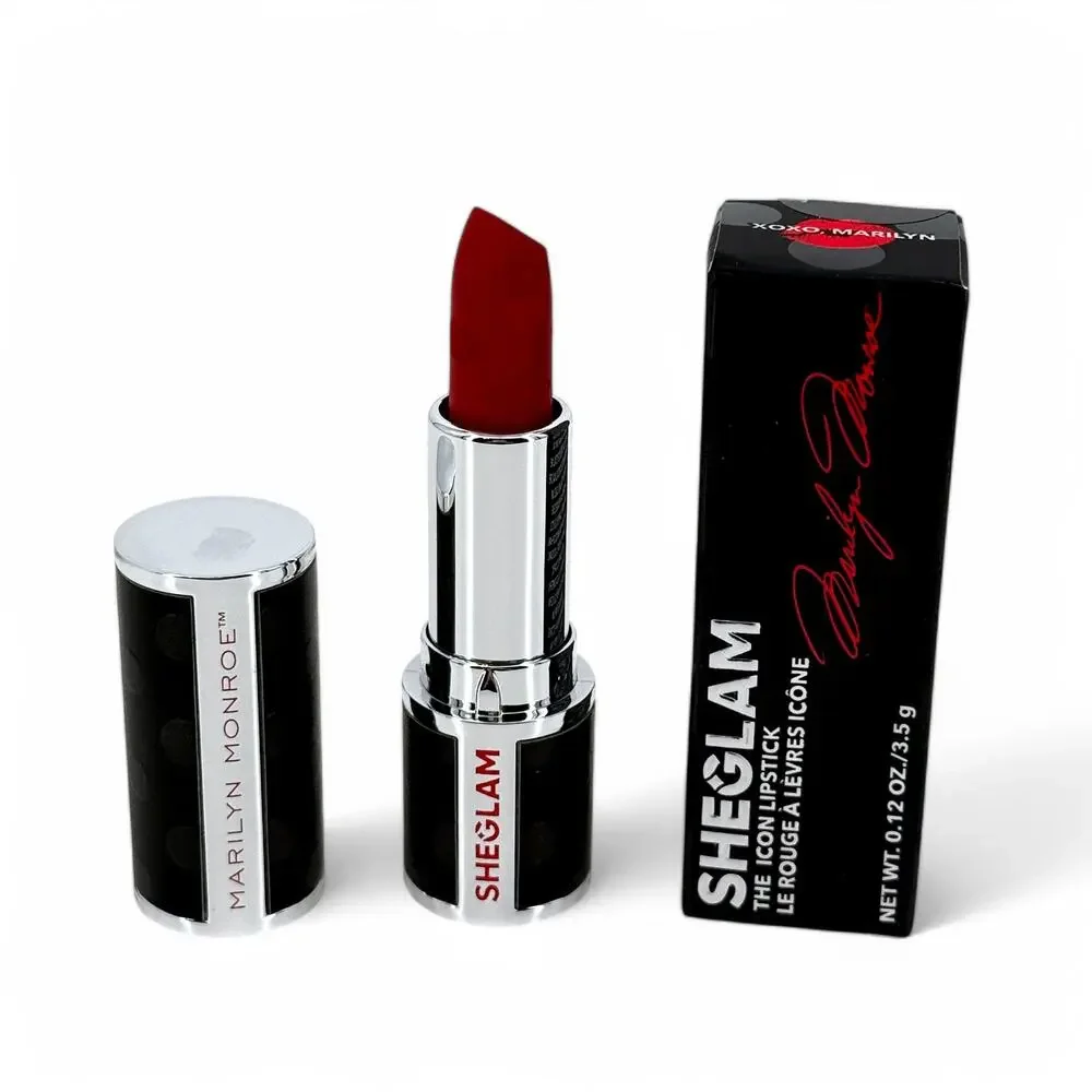 Marilyn Monroe The Icon Lipstick in XOXO Marilyn 0.12 oz 3.5g Red Lip Sheglam